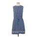 Gap Casual Dress - DropWaist: Blue Fair Isle Dresses - Women's Size Small