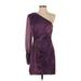 Rachel Zoe Cocktail Dress - Mini Open Neckline Sleeveless: Purple Solid Dresses - New - Women's Size 4