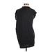 Helmut Lang Casual Dress - Sweater Dress High Neck Short sleeves: Black Solid Dresses - Women's Size P