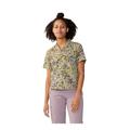 Mountain Hardwear Women's Trail Sender Short Sleeve, Mantis Green Floral Print, Small