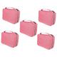 Beaupretty 5pcs Travel Bag Mens Toiletry Bags Makeup Organizer Bag Beauty Bag Brush Pouch Mens Travel Kit Travel Cosmetics Bag Hanging Wash Bag Man Skin Care Products Pink Polyester Portable