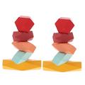 Toyvian 3 Sets Colorful Stacked Stones Kid Learning Toys Educational Toys for Kids Logical Thinking Toy Kids Stacking Toy Children’s Toys Wooden Playset Wooden Stacking Rocks Brain Toy