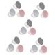 FRCOLOR 15 Pcs Powder Box with Mirror Refillable Make-up Case Foundation Makeup Case DIY Makeup Powder Case Empty Powder Case Sponges Puff Powder Holder Fashion Powder Puff Holder Plastic