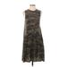 Mud Pie Casual Dress - DropWaist: Gray Camo Dresses - Women's Size Small