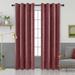 Cotton Room Darkening Curtains,52 by 96 Inch, Burgundy,1 Panel