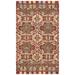 Red/Yellow 72 x 72 x 0.375 in Area Rug - Safavieh Blossom Floral Hand Tufted Wool/Area Rug in Red/Gold | 72 H x 72 W x 0.375 D in | Wayfair