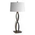 Hubbardton Forge Almost Infinity 27" Table Lamp Metal/Fabric in Orange/Brown | Wayfair 272686-SKT-05-SF1494