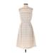 Calvin Klein Casual Dress - Party Crew Neck Sleeveless: Ivory Dresses - Women's Size 4