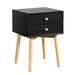 Home Decor 2 - Drawer Nightstand Wood in Black | 24 H x 15.73 W x 15.73 D in | Wayfair DAGEW114139457