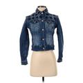 Lularoe Denim Jacket: Short Blue Jackets & Outerwear - Women's Size 2X-Small