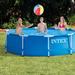 Intex Prism Metal Frame Round Outdoor Above Ground Swimming Pool, No Pump Plastic in Blue | 2.6 H x 4.72 W x 4.72 D in | Wayfair 28210EH