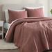 Latitude Run® Kinslow Jersey Quilt Set 3 Piece Polyester/Polyfill/Polyester/Flannel in Red | Full/Queen + 2 Standard Shams | Wayfair