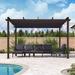 Purple Leaf Aluminium Pergola w/ Canopy Aluminum/Metal in White/Blue | 96"H x 144" W x 118" D | Wayfair WFA2-GTP-1012-NB