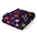 The Holiday Aisle® Jovelyn Velvet Plush Halloween Throw Blanket Polyester in Blue | Wayfair B100A982B5BC495EAE585B53B1A266A4