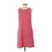 Tommy Hilfiger Casual Dress - A-Line Crew Neck Sleeveless: Red Print Dresses - Women's Size 4