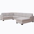 Brown Sectional - Latitude Run® Modern Large Upholstered U-Shape Sectional Sofa, Extra Wide Chaise Lounge Couch | Wayfair