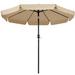 Arlmont & Co. Sercey 105" Market Umbrella w/ Crank Lift Counter Weights Included Metal in Brown | 94.49 H x 105 W x 105 D in | Wayfair