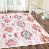 Blue;red;blue/Red Rectangle 9' x 12' Area Rug - Union Rustic Kyarra Area Rug w/ Non-Slip Backing 144.0 x 108.0 x 0.12 in blue/green/orange/pink/red/white | Wayfair