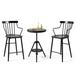 Williston Forge Jedaric Outdoor Dining Set Wood/Metal in Black/Brown/White | 20 W x 20 D in | Wayfair D57732BFF62841B3943C280DAFA97ECC