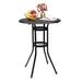 George Oliver Kizi Aluminum Bar Outdoor Table Metal in Black | 41 H x 32 W x 32 D in | Wayfair 60AE56E7F33C410A81FF92D716F95DEB