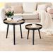 George Oliver Klemensas Nesting Coffee Table Wood in Black | 18.9 H x 19.7 W x 19.7 D in | Wayfair 4DDCA1E09A3B404EB99E886C015E473C