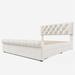 Red Barrel Studio® Ferruh Platform Storage Bed Wood & /Upholstered/Linen in Brown | 44 H x 56.4 W x 75 D in | Wayfair