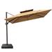 Arlmont & Co. Shanard 132" Umbrella w/ Counter Weights Included in Brown | 108 H x 132 W x 132 D in | Wayfair 709BFDAAA1164302BF18F7483371F9FC