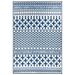 Blue/White 120 x 94 x 0.1 in Indoor/Outdoor Area Rug - Winston Porter Ramveer Geometric Ivory/Blue Reversible Indoor/Outdoor Area Rug, | Wayfair