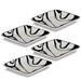 Wrought Studio™ Chevron Biscotti Square Plate 4.5" Porcelain China/All Ceramic in White/Black | 4 H x 4 W x 4 D in | Wayfair