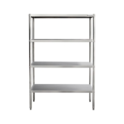Edelstahlregal, 4 verstellbare Regalböden, 75kg Traglast/Boden, 1600x500x1800mm Image