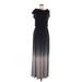 Boston Proper Casual Dress - A-Line: Gray Ombre Dresses - Women's Size X-Small
