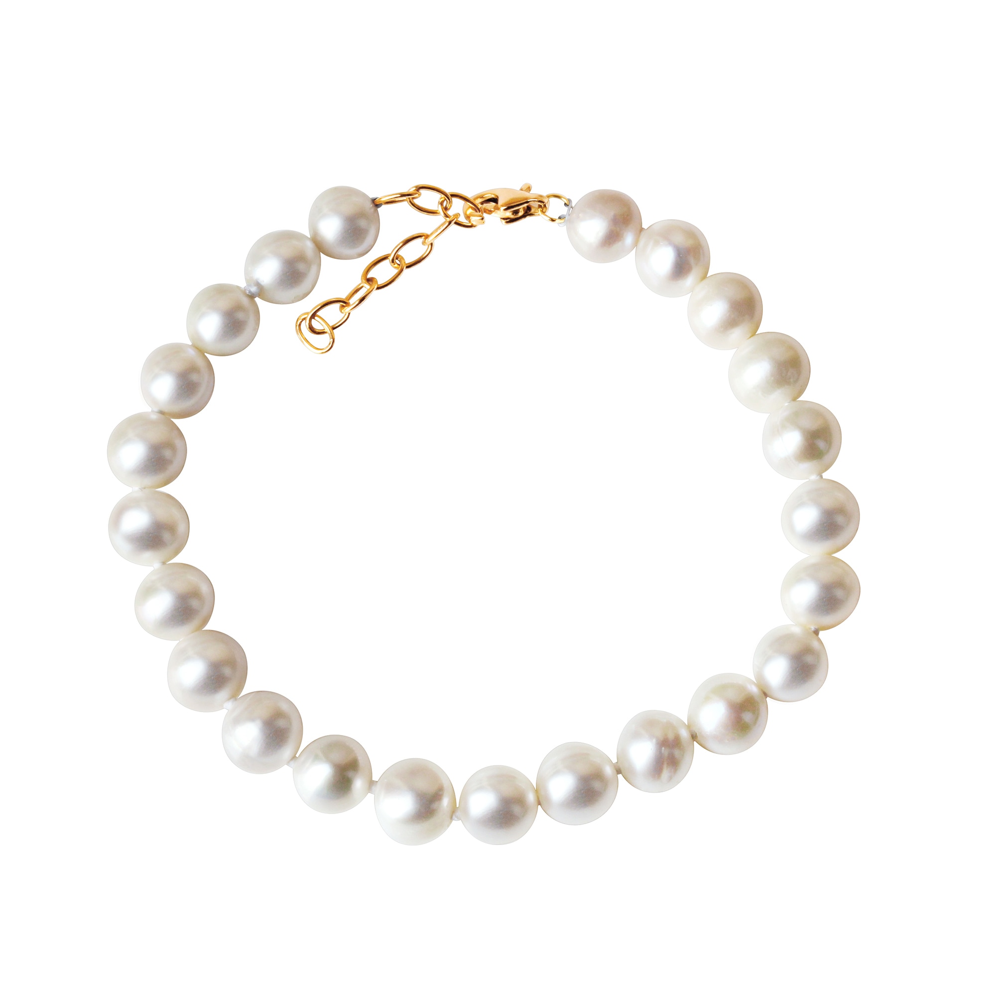 Armband VIVANCE "585/- Gelbgold Süßwasserzuchtperle 7,5-8 mm", gelb, Armbänder, Damen, 18+3cm, Gold, glänzend, Armband