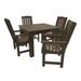 highwood Lehigh 5-piece Outdoor Dining Set - 42 x 42 Table Dining-height Weathered Acorn