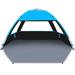 Gorich Beach Tent UPF50+ Sun Shelter Canopy for 6-7 Person Portable Beach Shade Tent Easy Setup Cabana Beach Tent (Dark Shelter-skyblue)
