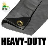 12 X16 Silver Tarp EXTRA Heavy Duty 12 mil 3 Ply Coated Reinforced Canopy 6 oz 3 Layer