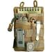 VIPERADE VE3 Tool Pouch Pocket Organizer Nylon Tool Belt Loop Pouch with 4 Pockets Tool Storage EDC Pouch for Flashlight/Pocket Knife Tactical Pen Notebook (Tan)