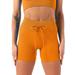 WEAIXIMIUNG Workout Shorts Men 9 Inch Womens Drawcord Thread High Waist Seamless Yoga Pants Fitness Pants Cycling Fitness Shorts Orange M