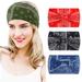 3 Packs Boho Headbands Stretch Wide Hair Bands Black Elastic Yoga Sweatband Knoted Turban Headband Cloth Twist Head Wraps Stylish Head Bands for Women and Girls - Style:Style 3;