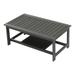 Outdoor Coffee Table All Weather Outdoor/Indoor Coffee Table With Bottom Shelf For Patio Garden Lawn Porch Balcony