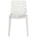 LeCeleBee Gruvyer Indoor Outdoor Dining Chairs from Italy Stackable Strong - Brilliant White (2 Chairs)