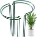 Luxsea 10 Pack Plant Support Stake Metal Garden Stake 21x 35cm Green Half Round Plant Support Ring Plant Support Round Cages For Tomato Rose Vine