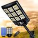 JIAH 1200W Solar Street Light 864 LEDs 150000LM with Solar Powered Security Flood Light for (1 Pack)