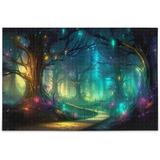 FREEAMG 500 Pieces Mysterious Forest Jigsaw Puzzle for Adults Teens Kids Fun Family Game for Holiday Toy Gift Home Decor