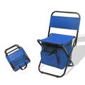 Gnobogi Camping Accessories Outdoor Folding Chair With Cooler Bag Compact Fishing Stool Fishing Chair With Double Oxford Cloth Cooler Bag For Fishing/Beach/Camping/Family/Outing Clearance