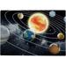Dreamtimes Wooden Jigsaw Puzzles 300 Pieces Solar System with Planets Educational Intellectual Puzzle Games for Adults Kids