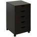 CoSoTower 5 Drawer File Cabinet Storage Organizer Filing Cabinet with Nordic Minimalist Modern Style & Wheels Brown