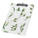 Hidove Acrylic Clipboard Set of Watercolor Hand Painted Green Leaves Standard A4 Letter Size Clipboards with Silver Low Profile Clip Art Decorative Clipboard 12 x 8 inches