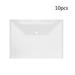 Milue 10Pcs Clear File Wallets Set Document Bags Letter Size File Folders with Pocket