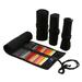 Joefnel Handmade Slots Roll Up Pencil Case Canvas Pencil Wrap Pouch Pen Holder Organizer Black48-slots