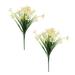 Pjtewawe 2 Packs Artificial Green Porch Garden Flowers Outdoor Bundles Shrubs 2 Flowers Artificial flowers Artificial flowers Yellow